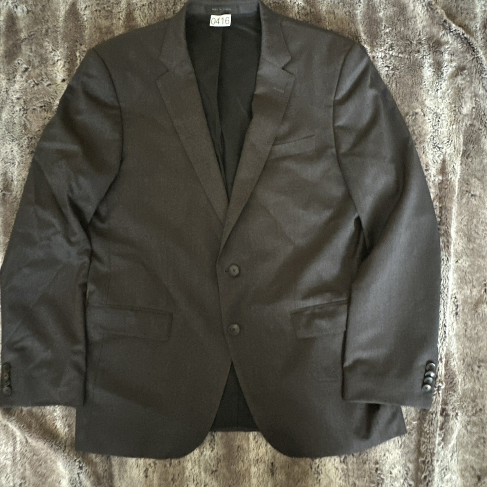 Boss Hugo Boss Men's 42R Gray Trabaldo Togna Super 120 Stretch Blazer Sport Coat